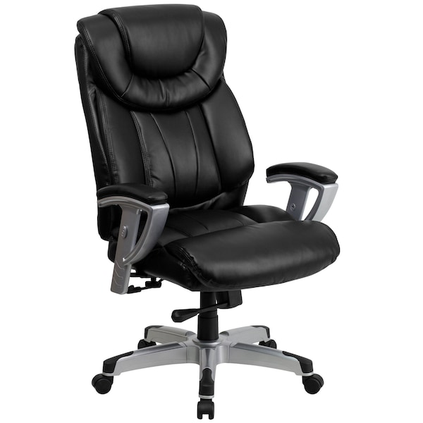 Flash Furniture Hercules Office Chair, Black Back, 30 in W 31" L 48-1/2" H, Height and Width Adjustable Padded - GO-1534-BK-LEA-GG