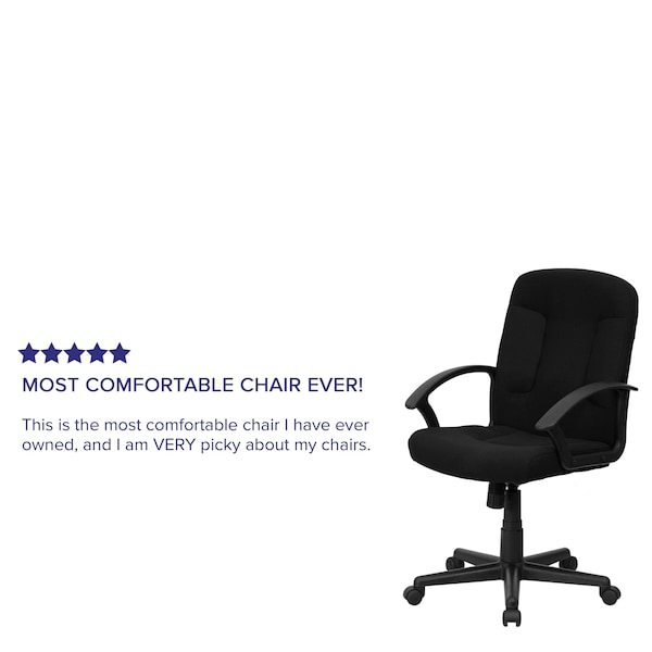 Flash Furniture Executive Chair, Black Seat, Fabric Back - GO-ST-6-BK-GG