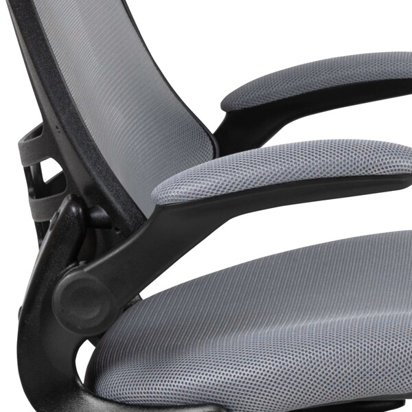 Flash Furniture Mid-Back Dark Gray Mesh Ergonomic Task Desk Chair - BL-X-5M-DKGY-GG