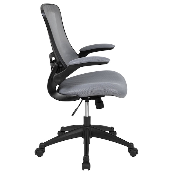 Flash Furniture Mid-Back Dark Gray Mesh Ergonomic Task Desk Chair - BL-X-5M-DKGY-GG