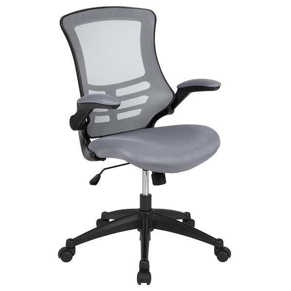 Flash Furniture Mid-Back Dark Gray Mesh Ergonomic Task Desk Chair - BL-X-5M-DKGY-GG
