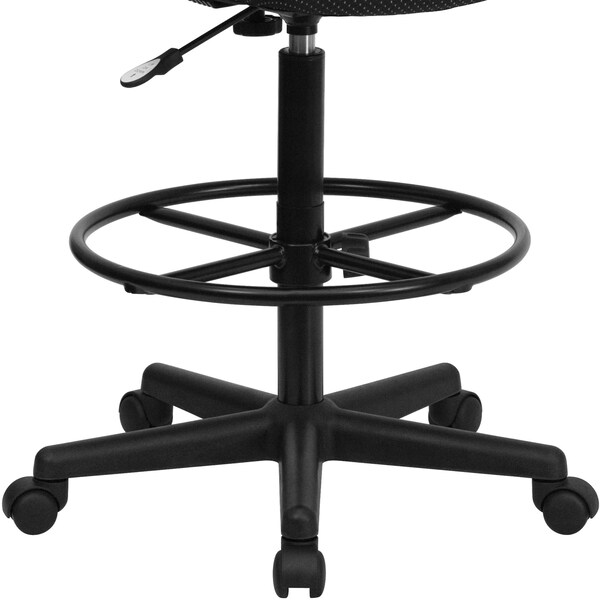 Flash Furniture Black Patterned Fabric Swivel Drafting Chair - BT-659-BLK-GG