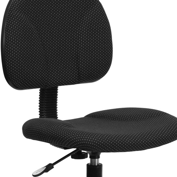 Flash Furniture Black Patterned Fabric Swivel Drafting Chair - BT-659-BLK-GG