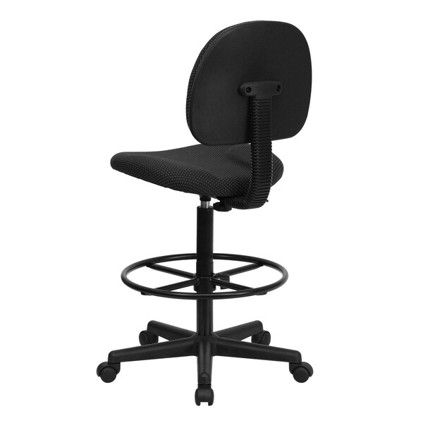 Flash Furniture Black Patterned Fabric Swivel Drafting Chair - BT-659-BLK-GG