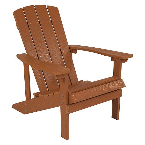 Flash Furniture Charlestown Adirondack Chair, Teak Wood, Teak Seat, Wood Back, 29.5 W 35 H - JJ-C14501-TEAK-GG