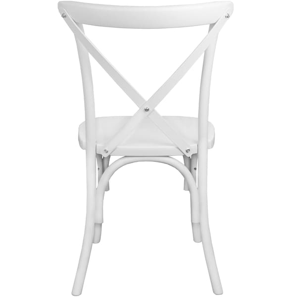 Flash Furniture Advantage White Resin X-Back Chair, PK2 - RESXB-WHITE-2