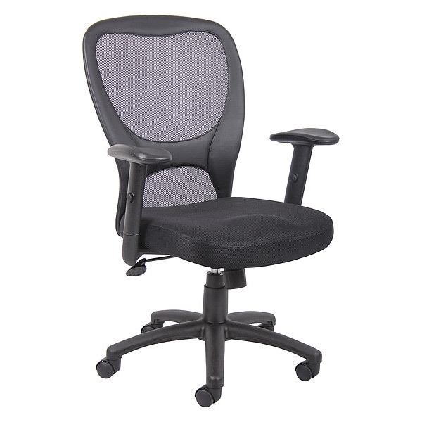 Boss Mesh Task Chair, Adjustable, Black - B6508