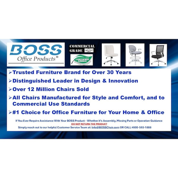 Boss Office Products Guest Chair, Black Steel Frame, Beige Vinyl - B9529-BG