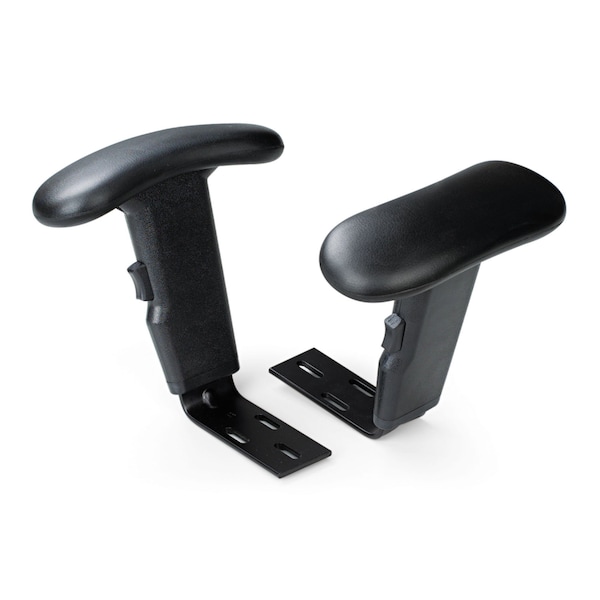 Alera Acrylic Task Chair, 17-1/4" to 22-1/2", No Arms, Black - ALEVT48FA10B