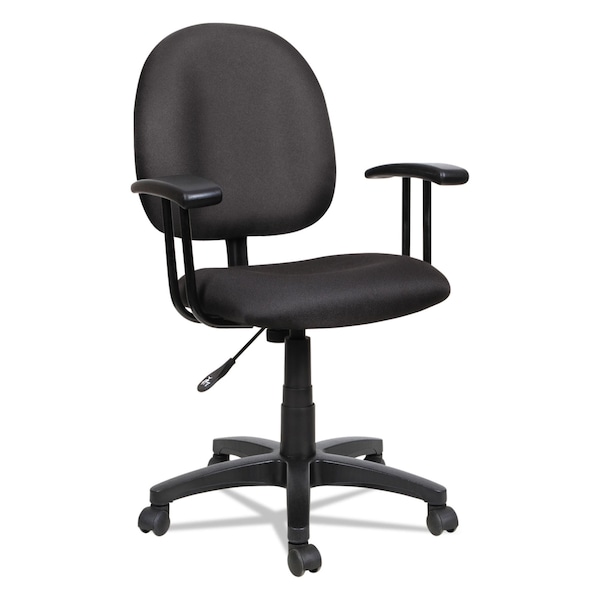 Alera Acrylic Task Chair, 17-1/4" to 22-1/2", No Arms, Black - ALEVT48FA10B