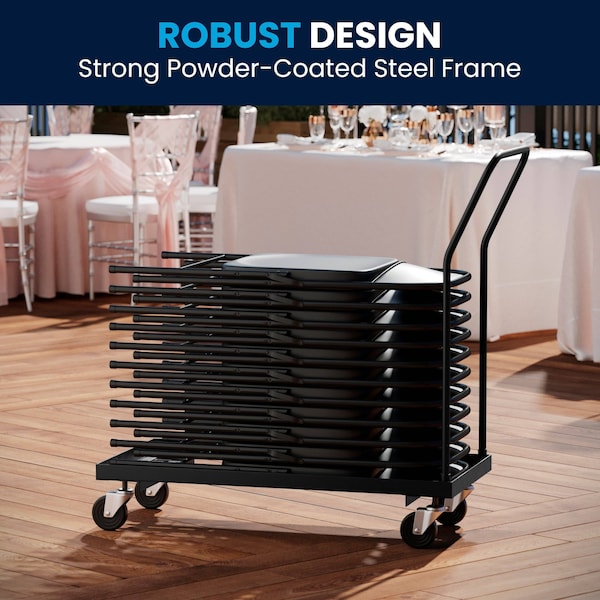 Flash Furniture Folding Chair Dolly, Black - HF-700-DOLLY-GG