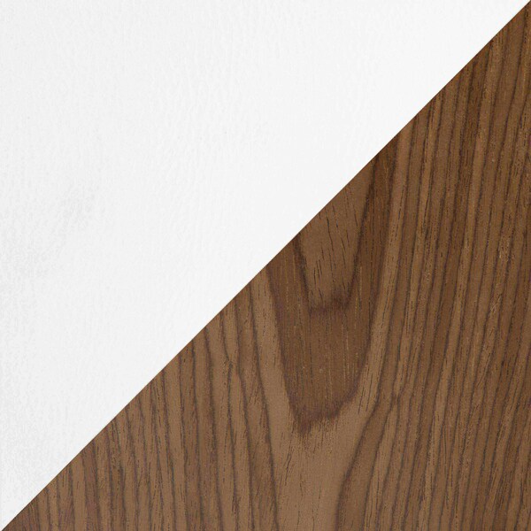 Lumisource Gianna Dining/Accent Chair in Walnut with White Faux Leather - CH-JY-GNN WL+W