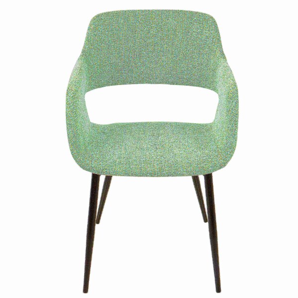 Lumisource Margarite Dining/Accent Chair in Black with Light Green Fabric, PK 2 - CH-MARG BK+LGN2
