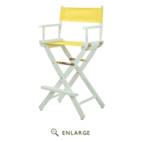 Casual Home 230-01-021-14 30 in. Directors Chair White Frame with Yellow Canvas - 230-01/021-14