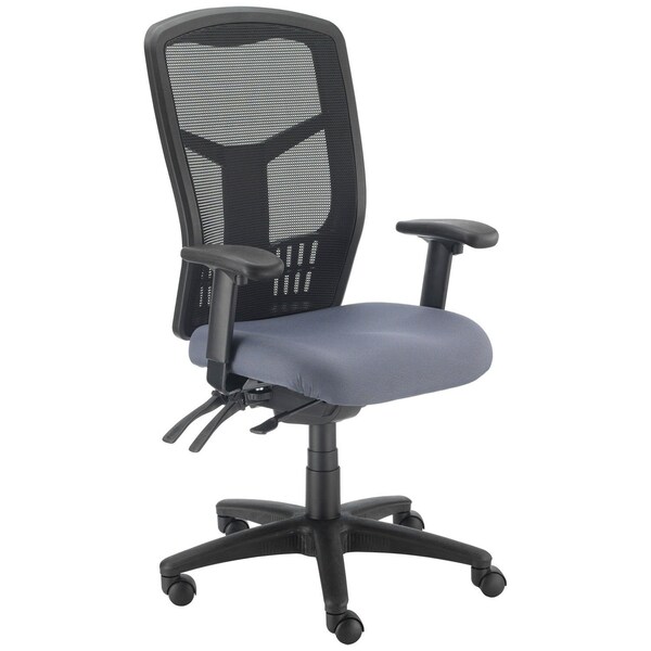 Global Industrial High Back Task Chair, Mesh Back, Fabric Seat, Gray - 695523