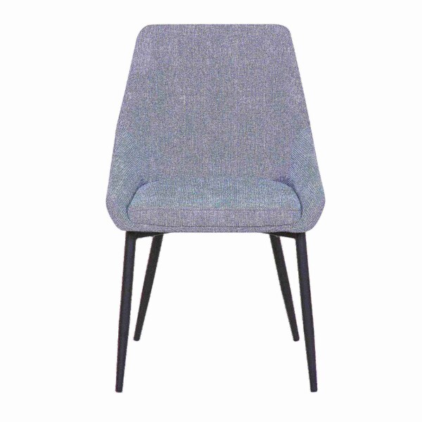 Lumisource Diana Chair in Black Metal and Grey Corduroy Fabric, PK 2 - CH-DIANA COR BKGY2