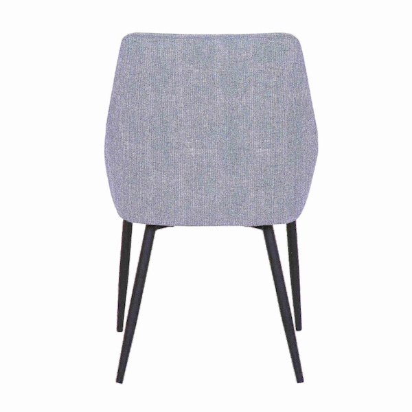 Lumisource Diana Chair in Black Metal and Grey Corduroy Fabric, PK 2 - CH-DIANA COR BKGY2