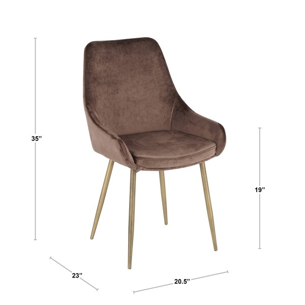 Lumisource Diana Chair in Black Metal and Grey Corduroy Fabric, PK 2 - CH-DIANA COR BKGY2