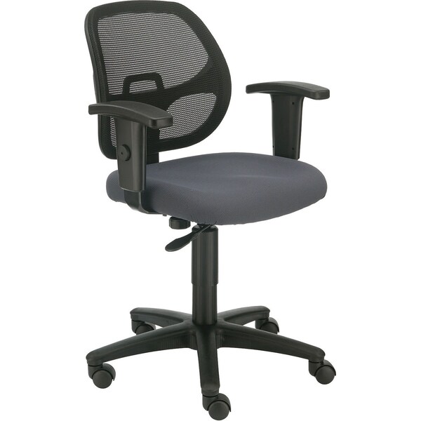 Global Industrial Mesh Back Office Chair with Arms, Fabric, Gray - 277436GY