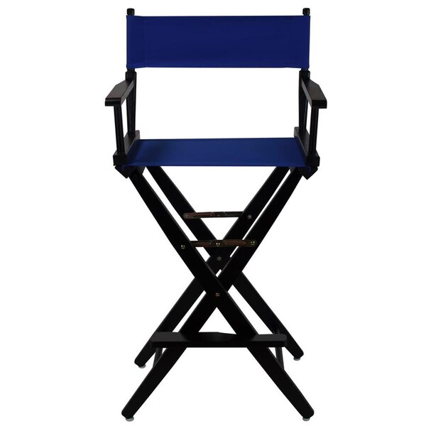 Doba-Bnt 206-32-032-13 30 in. Extra-Wide Premium Directors Chair, Black Frame with Royal Blue Color Cover - SA3282088