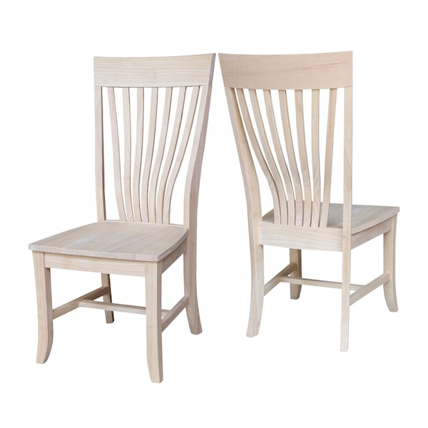 International Concepts Amanda Chairs, Set of 2, Ready to Finish - C-58P