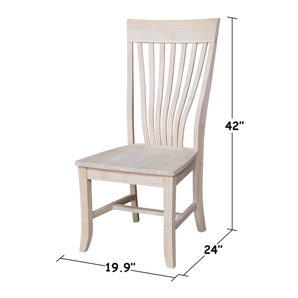 International Concepts Amanda Chairs, Set of 2, Ready to Finish - C-58P