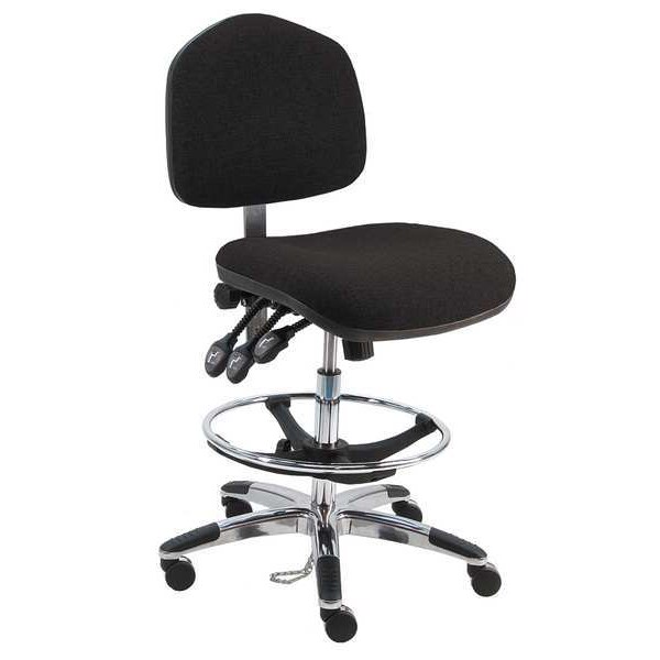 Benchpro Ergonomic Chair Ergonomic Chair, 21" to 31" Height, Fabric, Black - WAT-DFB-TLC-WW-BLACK
