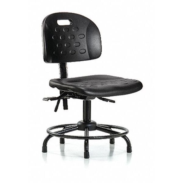 Blue Ridge Ergonomics Desk Chair Newport Desk Chair, RT, Tilt Glides, No Arms, 17" to 22" Height, Black; Blue - BR-HPDHCH-RT-T1-A0-RG