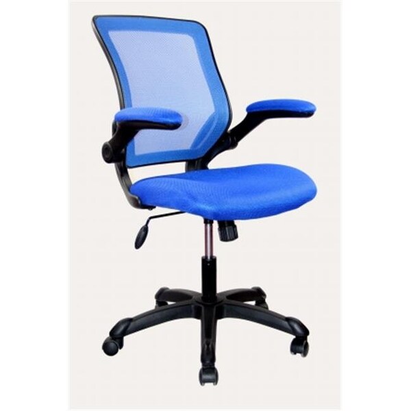 Techni Mobili Techni Mobili RTA-8050-BL Techni Mobili Mesh Task Chair with Flip-Up Arms - Blue - RTA-8050-BL