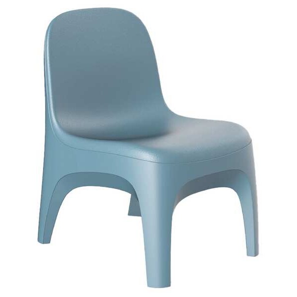 Cortech Armless Chair, Blue Gray Seat, 22 in W 26 in L 32 in H, Polyethylene Seat - 6484BG
