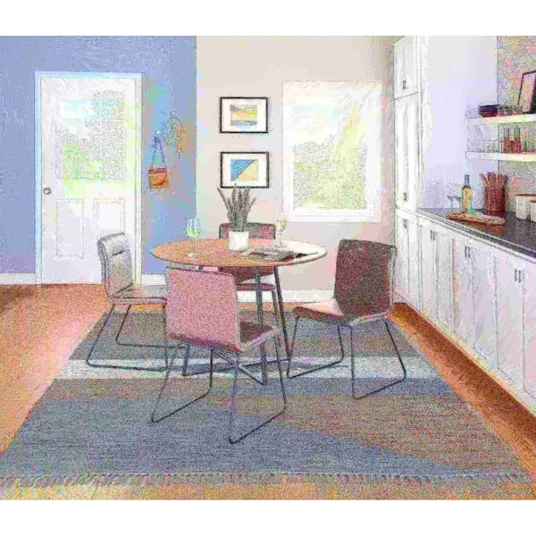 Lumisource Casper Chair in Black Metal and Grey Faux Leather Fabric, PK 2 - CH-CASPER BKGY2