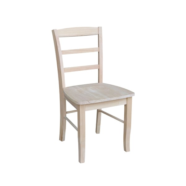 International Concepts Set of 2 Madrid Chairs, Unfinished - C-2P