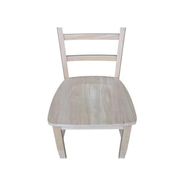 International Concepts Set of 2 Madrid Chairs, Unfinished - C-2P