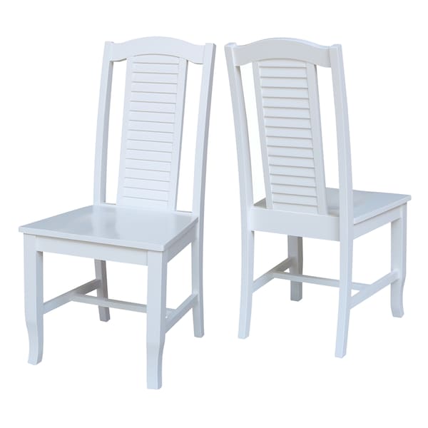 International Concepts Seaside Chairs, Set of 2, White - C08-45P