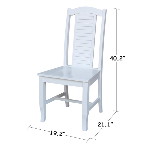 International Concepts Seaside Chairs, Set of 2, White - C08-45P