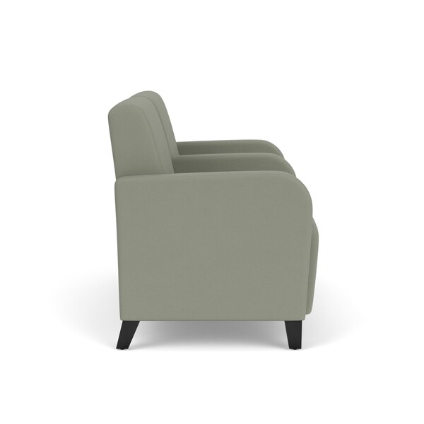 Lesro Siena Lounge Reception 2 Seat Tandem Seating, Black, OH Eucalyptus Upholstery - SN2103
