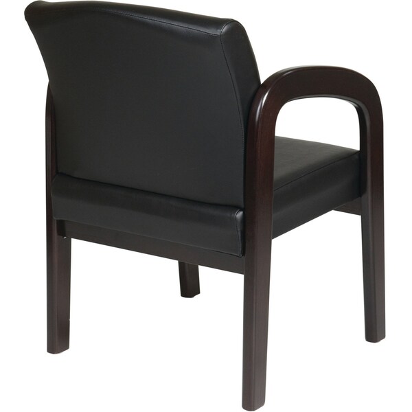 Office Star Collection: WD Visitors Chair, Black Seat, Black Back, 23" W 25-1/2" L 33-1/2" H, Fixed, Fabric Seat - WD388-U6