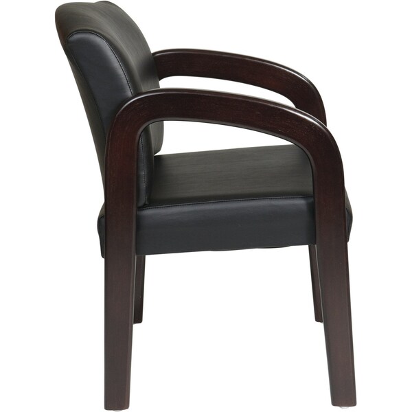 Office Star Collection: WD Visitors Chair, Black Seat, Black Back, 23" W 25-1/2" L 33-1/2" H, Fixed, Fabric Seat - WD388-U6