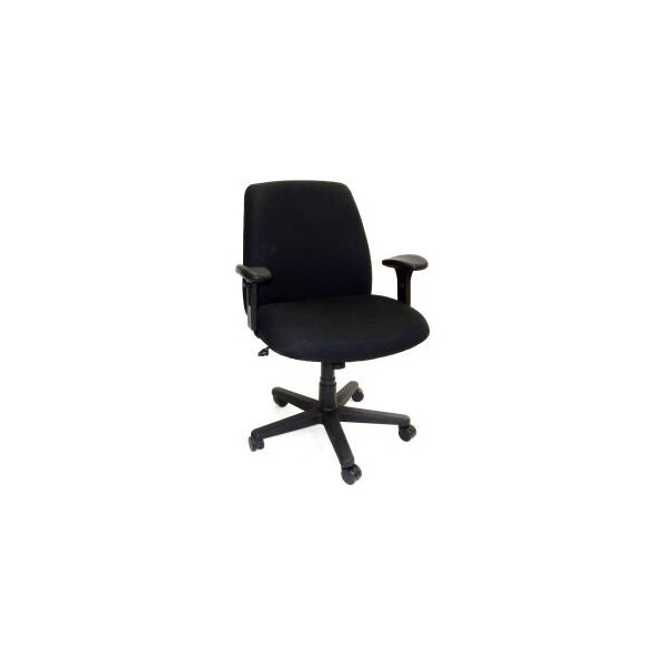 Lds Industries ShopSol Big and Tall Office Manager Chair - Fabric - Black - 1010354