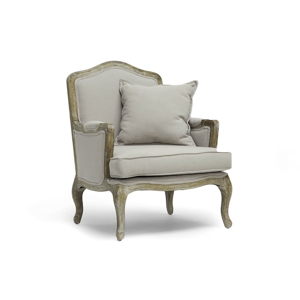 Baxton Studio Constanza Classic Antiqued French Accent Chair - 89-4528