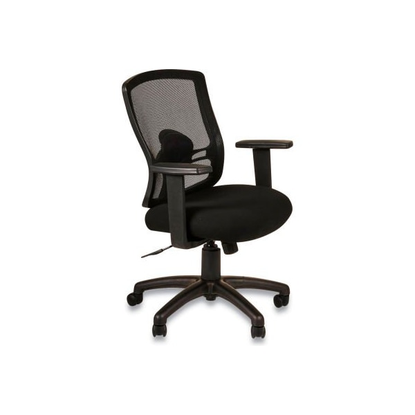Alera Alera Etros Series Mesh Mid-Back Petite Swivel/Tilt Chair, Supports Up To 275 Lbs, Black - ET4017B