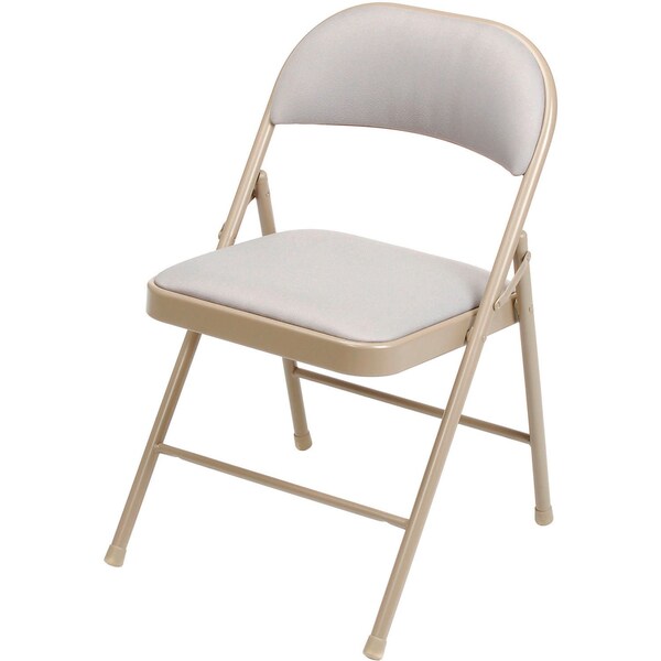 Interion By Global Industrial Interion Folding Chair, Fabric, Beige - 607864BG