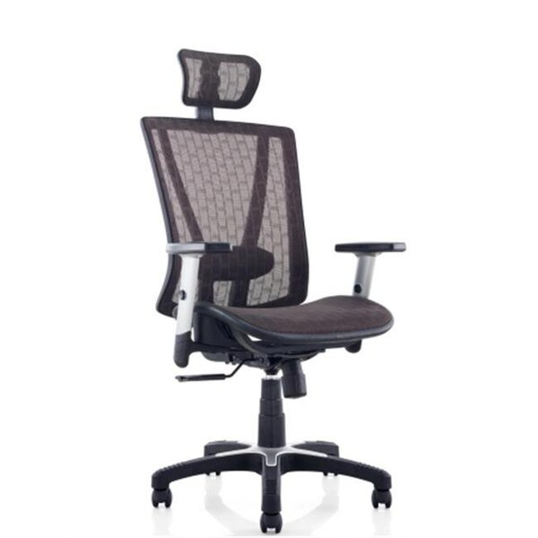 Canary Products Canary Products MSH112BR Fully Meshed Ergo Office Chair with Headrest - Brown - MSH112BR