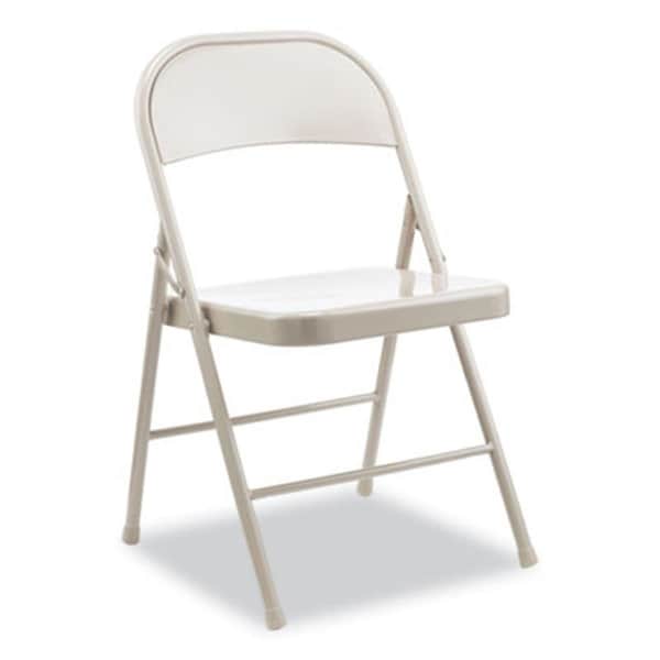 Fine-Line Armless Steel Folding Chair, Taupe - FI3209477