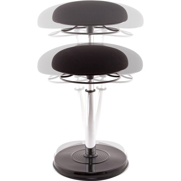 Kore Design Office PLUS Sit-Stand Adjustable Chair, 21.5-32in., Black - KOR1500
