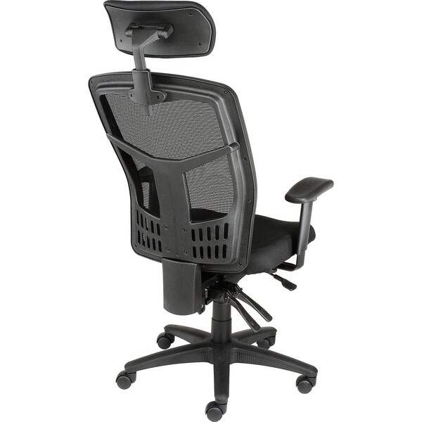 Global Industrial Multifunction Office Chair With Adjustable Headrest, Mesh Back, Fabric Upholstered Seat - 248623H