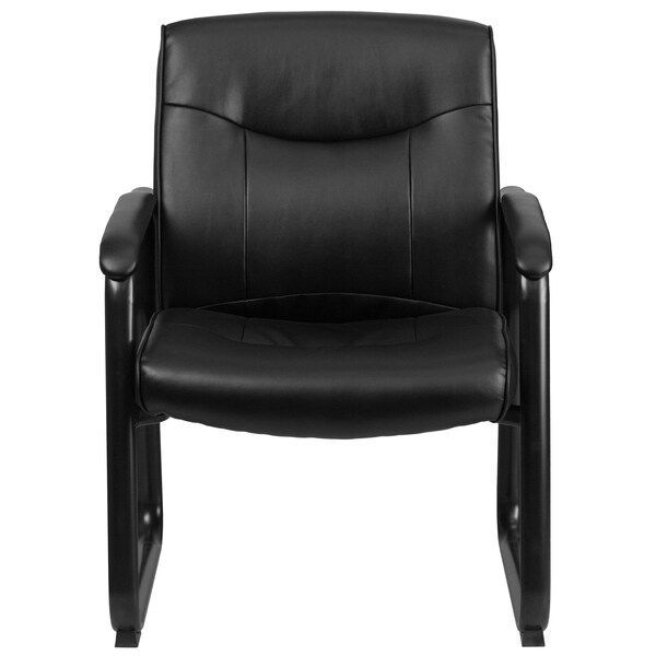 Flash Furniture Hercules Executive Side Reception Chair, Black Back, 29-1/2 in W 29" L 39-1/4" H, Padded - GO-2136-GG
