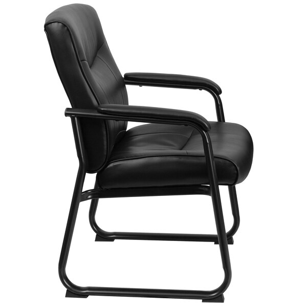 Flash Furniture Hercules Executive Side Reception Chair, Black Back, 29-1/2 in W 29" L 39-1/4" H, Padded - GO-2136-GG