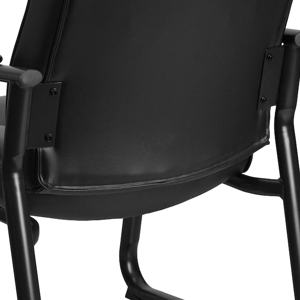 Flash Furniture Hercules Executive Side Reception Chair, Black Back, 29-1/2 in W 29" L 39-1/4" H, Padded - GO-2136-GG