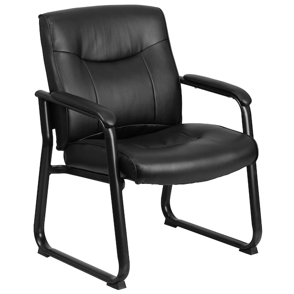 Flash Furniture Hercules Executive Side Reception Chair, Black Back, 29-1/2 in W 29" L 39-1/4" H, Padded - GO-2136-GG